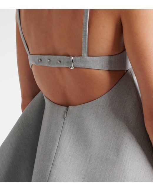 Jacquemus Gray Le Haut Vela Peplum Top