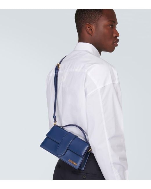 Jacquemus Blue Le Grand Bambino Leather Crossbody Bag for men