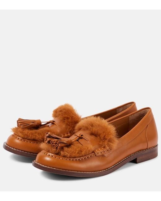 Robert Clergerie Brown Rita Leather Loafers