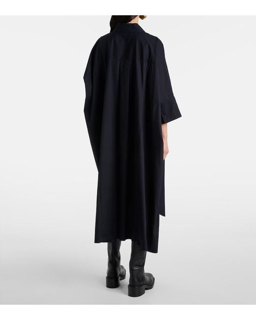 Joseph Blue Dania Cotton Poplin Shirt Dress