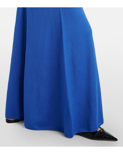 Tom Ford Blue Knitted Wool Maxi Dress