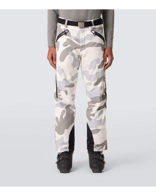 Bogner Gray Tim Belted Camouflage Ski Pants for men