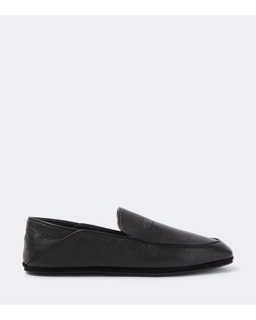 John Lobb Black Kingston Ii Leather Slip-On Shoes for men