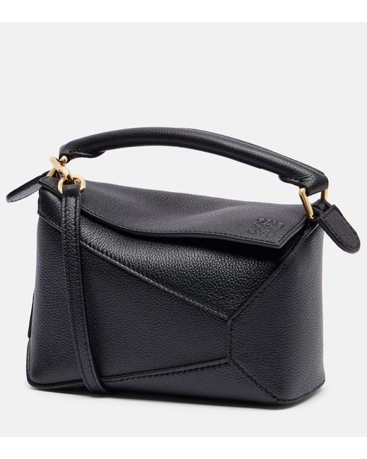 Loewe Black Puzzle Edge Mini Leather Tote Bag
