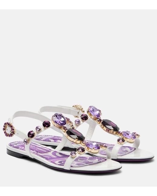 Dolce & Gabbana White Dolce & Gabbana And Leather Sandals