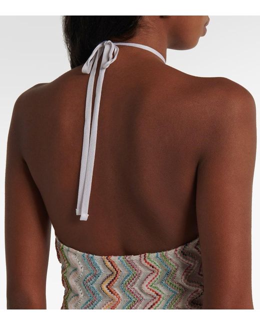 Missoni White Playsuit Aus Haekelstrick