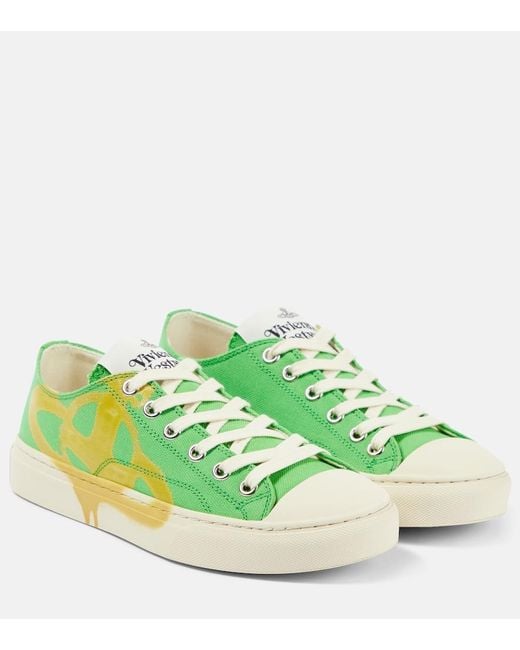 Vivienne Westwood Green Plimsoll 2.0 Low-Top Sneakers