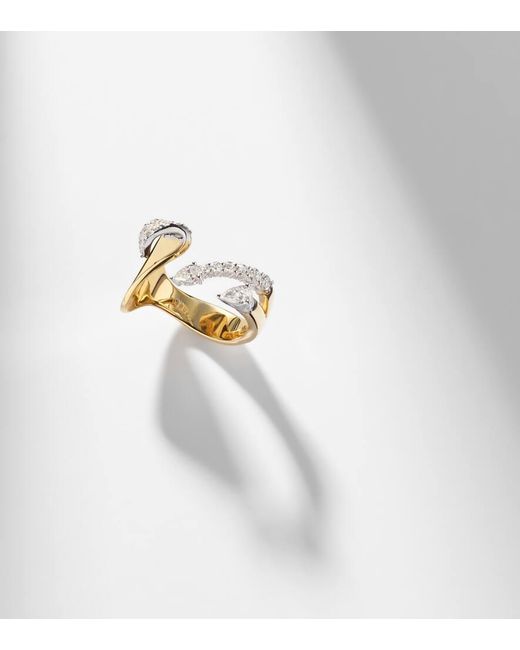 Anillo Golden Strada De Oro De 18 Ct Con Diamantes YEPREM de color Metallic