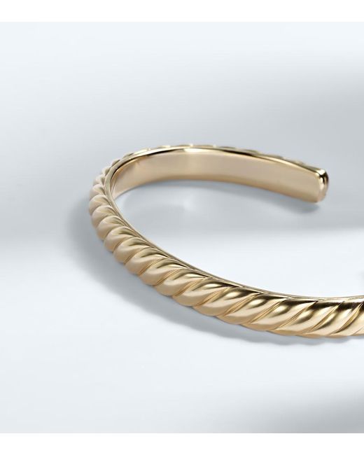 David Yurman Metallic Sculpted Cable 18Kt Cuff Bracelet for men