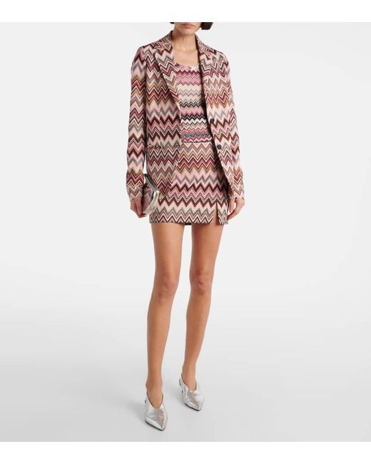 Missoni Pink Blazer Aus Haekelstrick