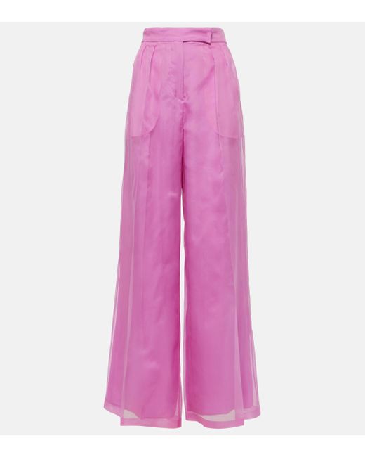 Pantalon ample Calibri en soie Max Mara en coloris Pink