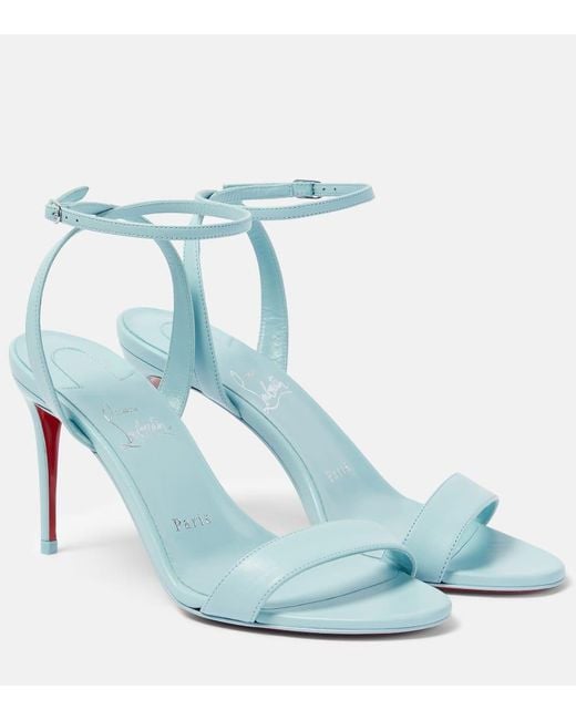 Christian Louboutin Blue Loubigirl 85 Leather Sandals
