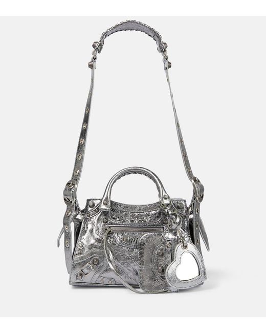 Balenciaga Metallic Neo Cagole Xs Leather Tote Bag