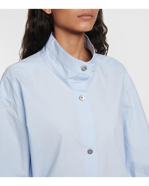 J.W. Anderson Blue Cotton Poplin Minidress