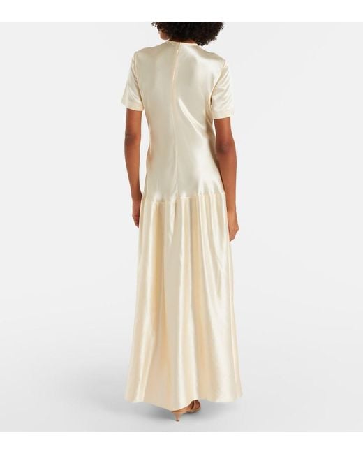 FFORME Natural Clodia Satin Maxi Dress