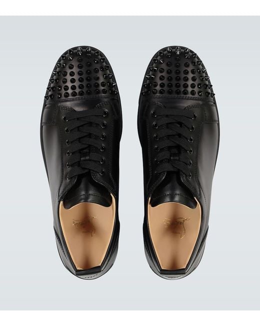 Sneakers Louis Junior Spikes di Christian Louboutin in Black da Uomo