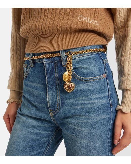 Chloé White Chateau Treasures Chain Belt
