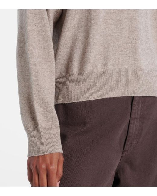 Jardin Des Orangers Natural Wool And Cashmere Polo Sweater