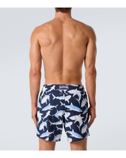 Costume Da Bagno Con Stampa di Vilebrequin in Blue da Uomo