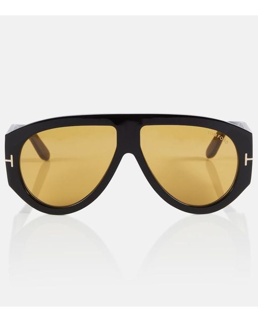 Tom Ford Brown Bronson Aviator Sunglasses