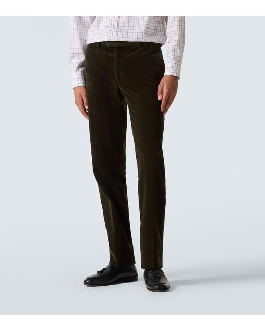 Rubinacci Gerade Hose Aus Baumwoll-Cord in Black für Herren