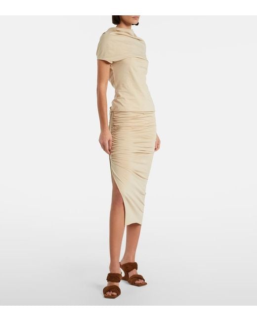 Rick Owens Natural Cotton Jersey Top