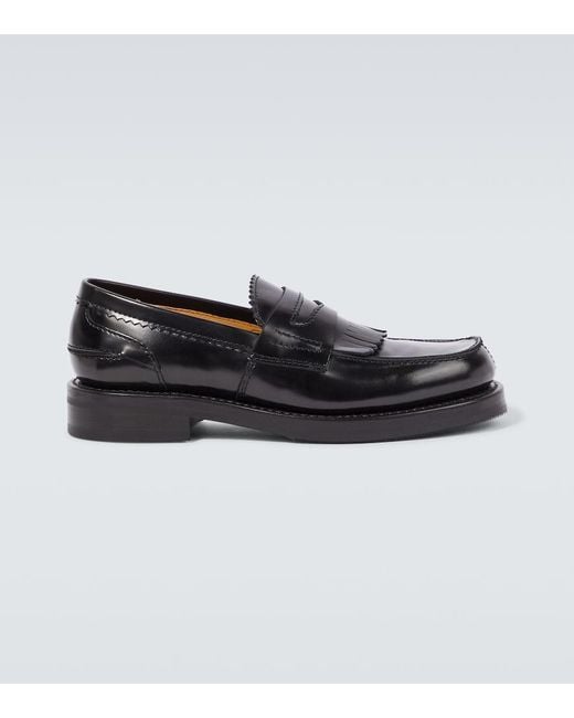 Our Legacy Black Leather Penny Loafers for men