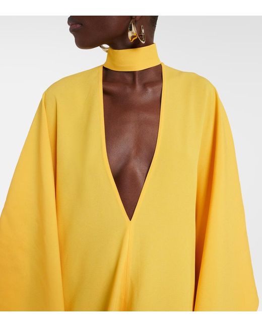 ‎Taller Marmo Yellow Ooo Crepe Cady Kaftan