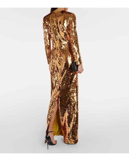 Dolce & Gabbana Metallic Sequined Gown