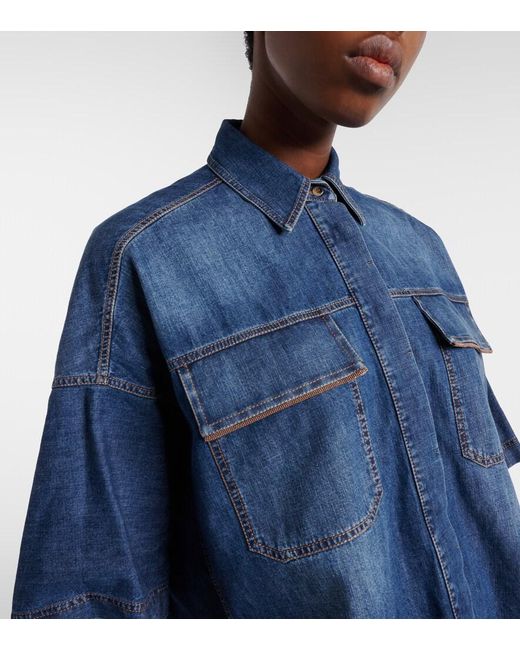 Brunello Cucinelli Blue Denim Top