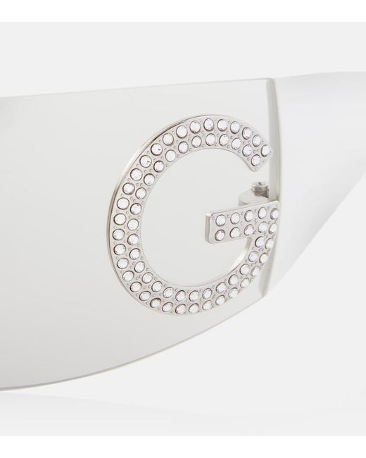 Dolce & Gabbana White Verzierte Sonnenbrille Re-Edition