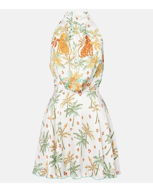 Poupette Metallic Cassandra Floral Minidress