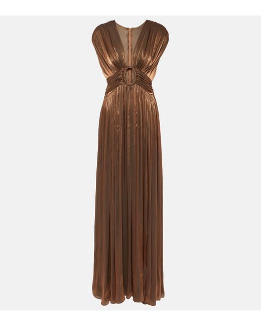Robe longue Kiera Costarellos en coloris Brown