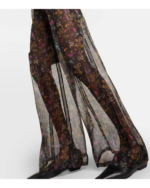 Pantalones anchos Pareo de organza Max Mara de color Gray