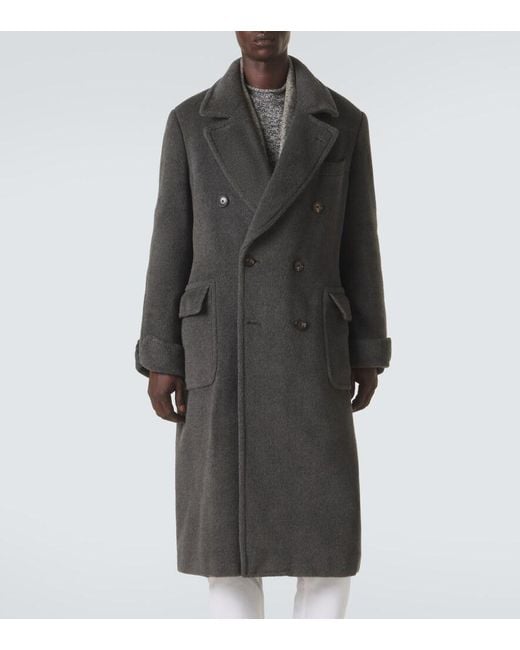 Umit Benan Black Gianni Alpaca And Wool Coat for men