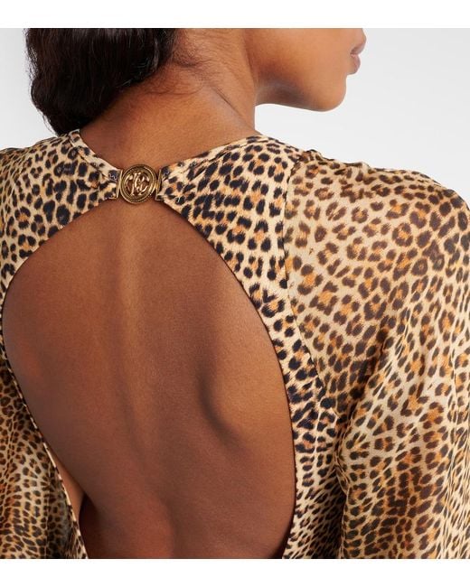 Roberto Cavalli Natural Open-Back Swimsuit