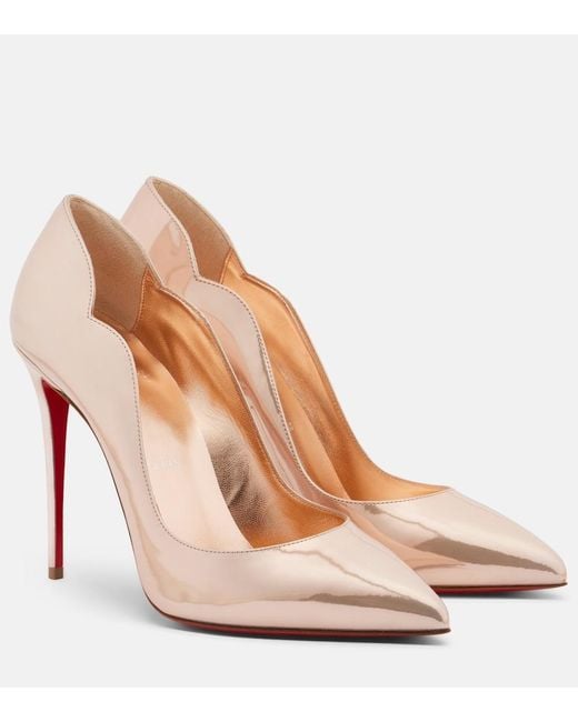 Christian Louboutin Natural Hot Chick Patent Leather Pumps