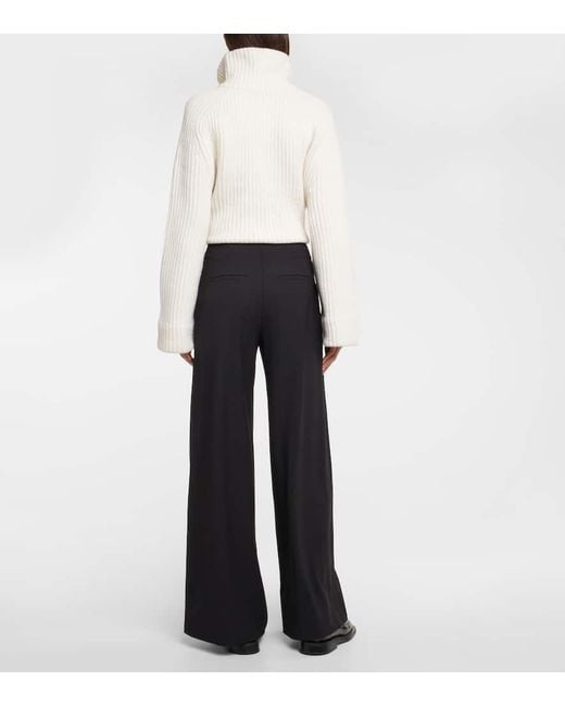 Pantalones Anchos En Mezcla De Lana Proenza Schouler de color Black