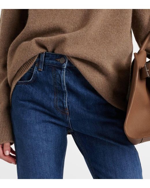 Jeans Regular Riaco A Vita Media di The Row in Blue