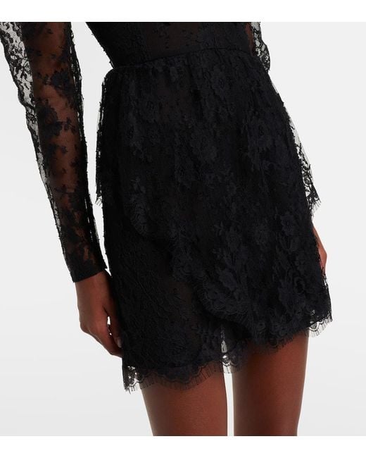 Alessandra Rich Black Minikleid Aus Spitze