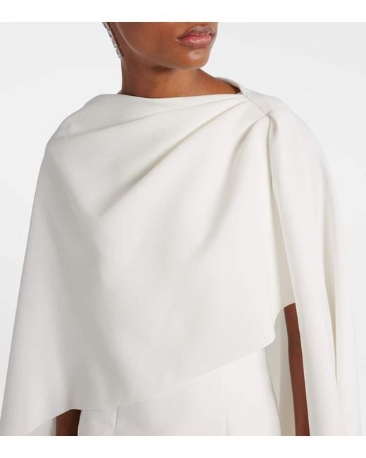 Roksanda White Bridal Midikleid Demetria Aus Crepe