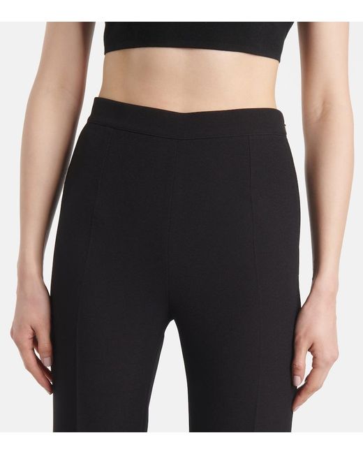 Safiyaa Black Halluana High-Rise Flared Pants