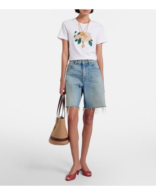 Chloé White Printed Cotton T-Shirt