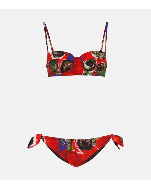 Dolce & Gabbana Red Bikini Poppy