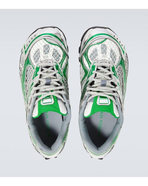 Bottega Veneta Green Orbit Metallic Sneakers for men