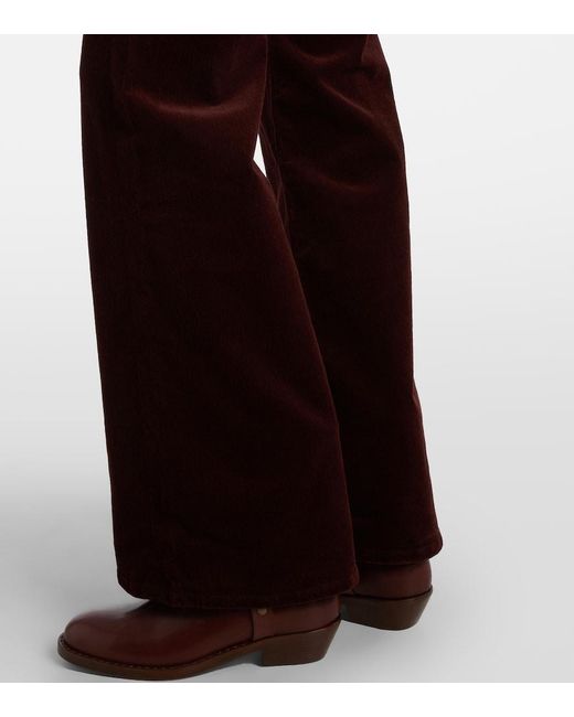Citizens of Humanity Purple Kimberly Cotton Corduroy Flared Pants