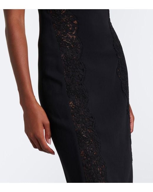 Stella McCartney Black Lace-Trimmed Minidress