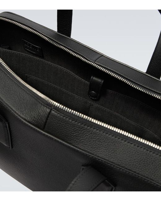 Loewe Black Goya Leather Briefcase for men