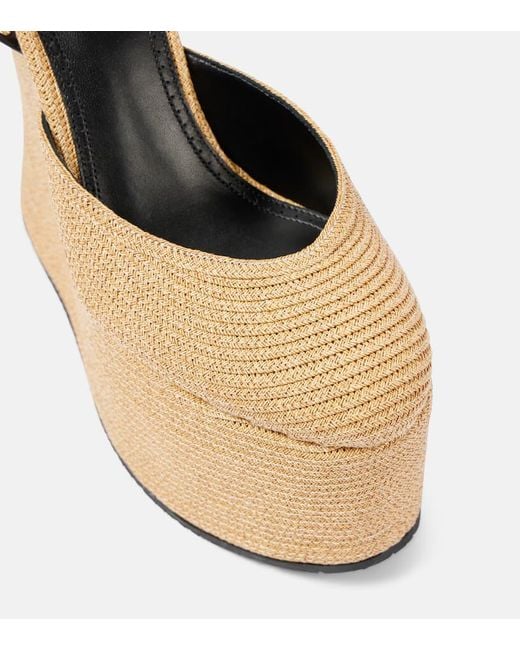 Alaïa Natural 'La Wedge' Heeled Sandals