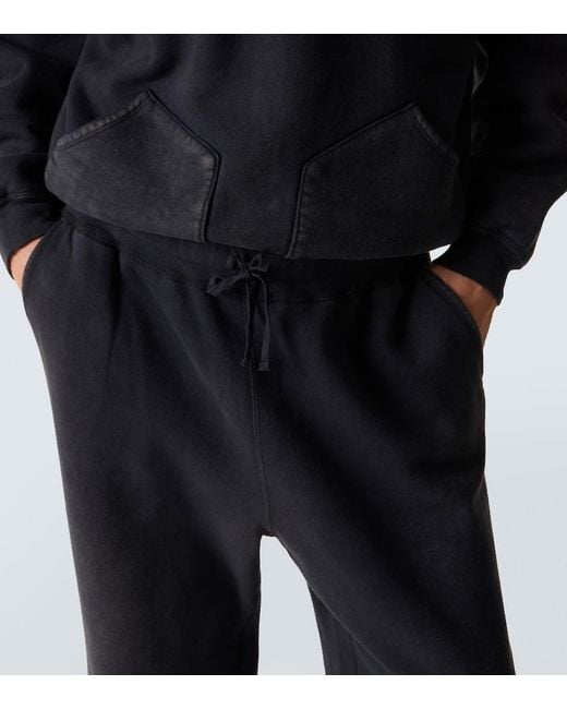 A.PRESSE Black Vintage Cotton Jersey Sweatpants for men